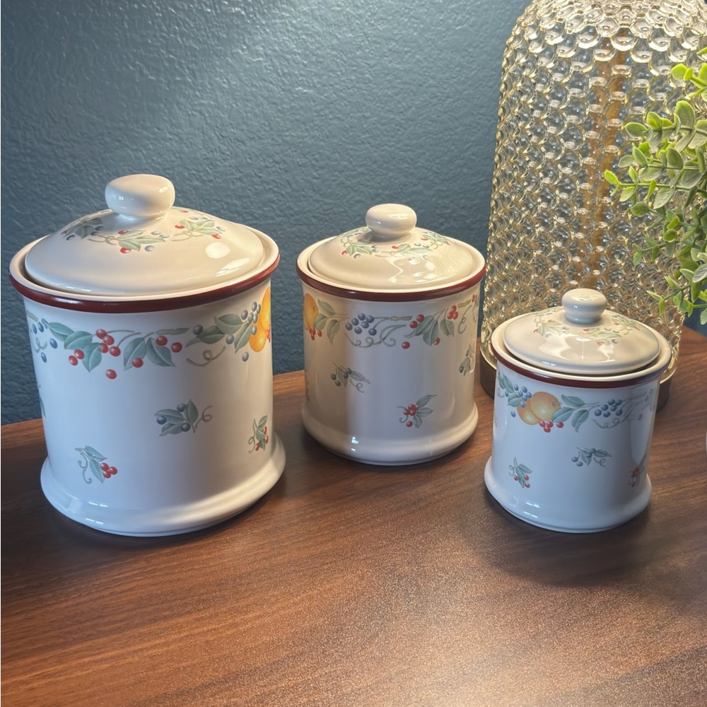 Corelle Abundance 3 Piece Canister Set